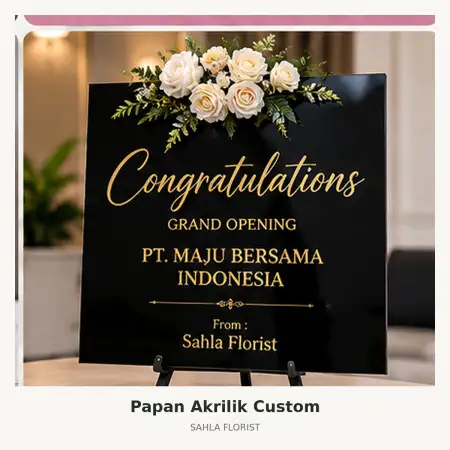 Papan Bunga Akrilik Mojokerto